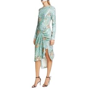 Preen by Thornton Bregazzi Daisy Long Sleeve Sequin Cocktail Dress Size XL